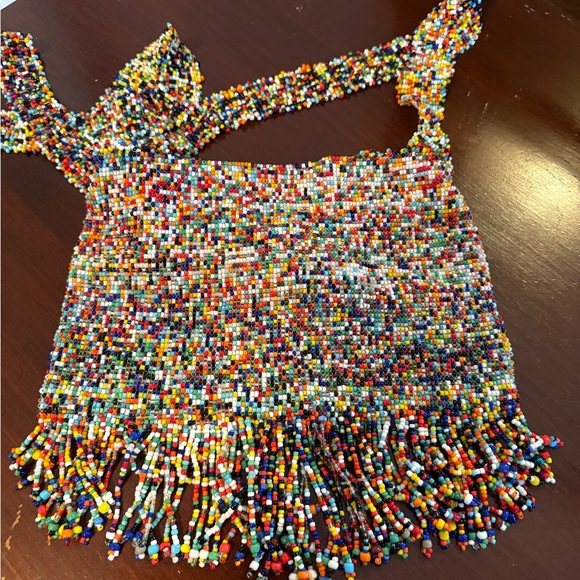 Vibrant Multicolor Beaded Bag - Picture 4 of 8